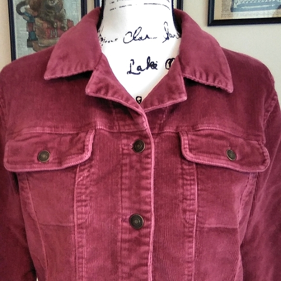 WOMEN'S CORDOURY JEAN STYLE JACKET  (sz 12P) - Picture 3 of 9